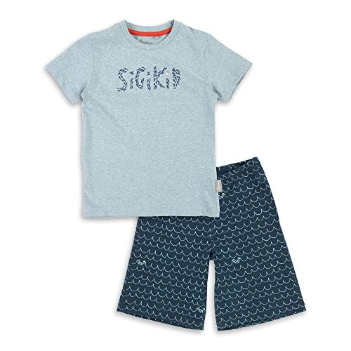 Sigikid Jungen Sigikid aus Bio-baumwolle für Mini Mädchen & Jungen in Den Größen 86 Bis 128 Pyjamaset, Grau Meliert Dunkelblau, 116 EU von Sigikid