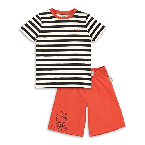 Sigikid Jungen Sigikid aus Bio-baumwolle für Mini Mädchen & Jungen in Den Größen 86 Bis 128 Pyjamaset, Schwarz-weiß Rot, 104 EU von Sigikid