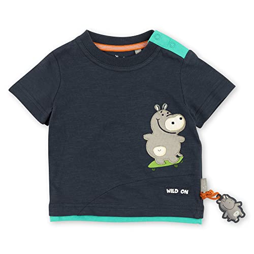 Sigikid Jungen T-Shirt, blau/Safari, 68 von Sigikid