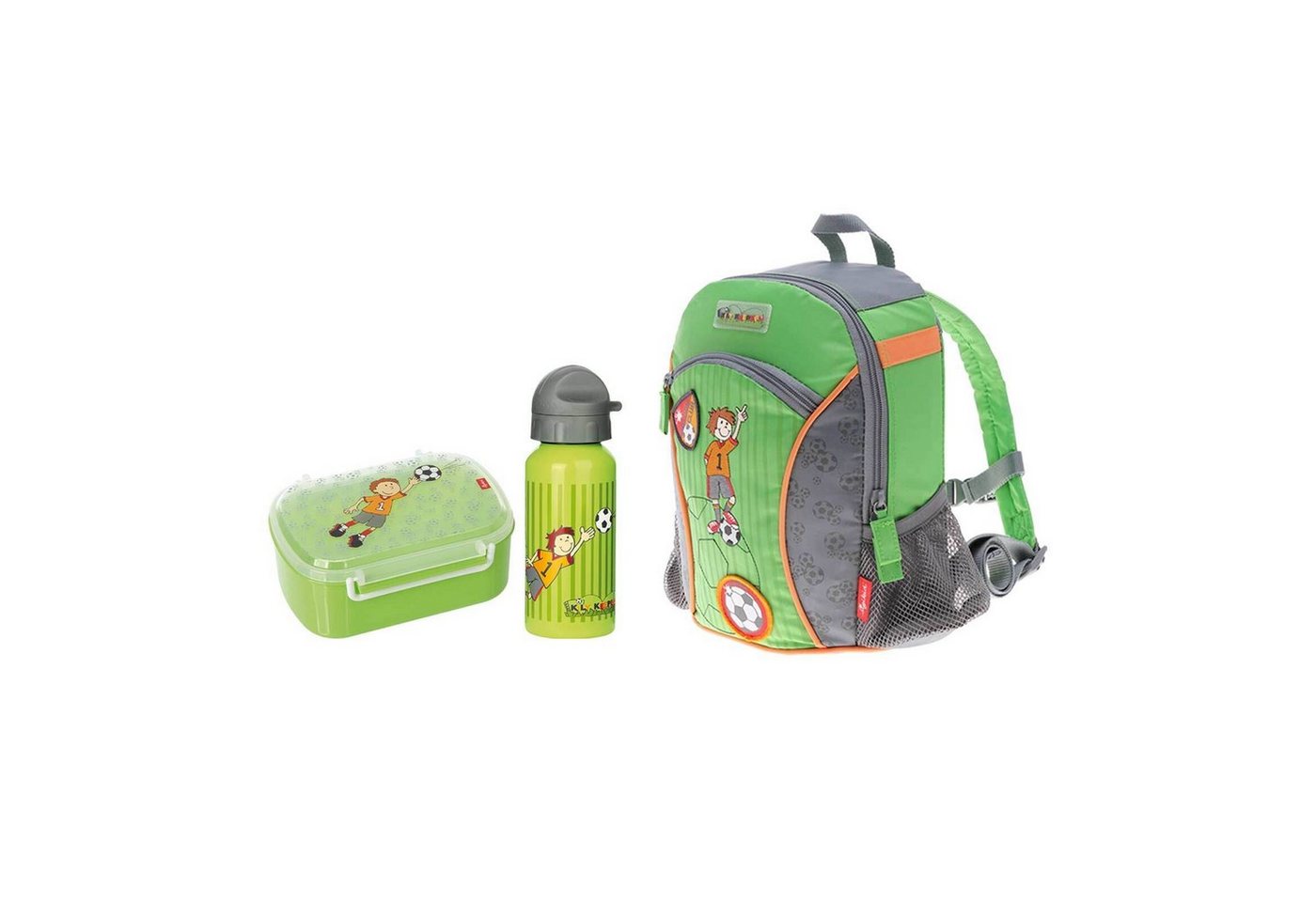 Sigikid Kinderrucksack Rucksack und Lunchset 3er Set (1x Rucksack, 1x Lunchbox, 1x Trinkflasche, 3-tlg) von Sigikid