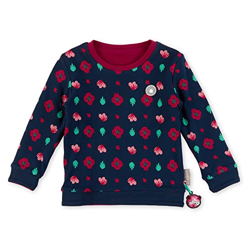 Sigikid Mädchen Mini Bio-Baumwolle T-Shirt, dunkelblau-rot/Wendeshirt, 110 von Sigikid