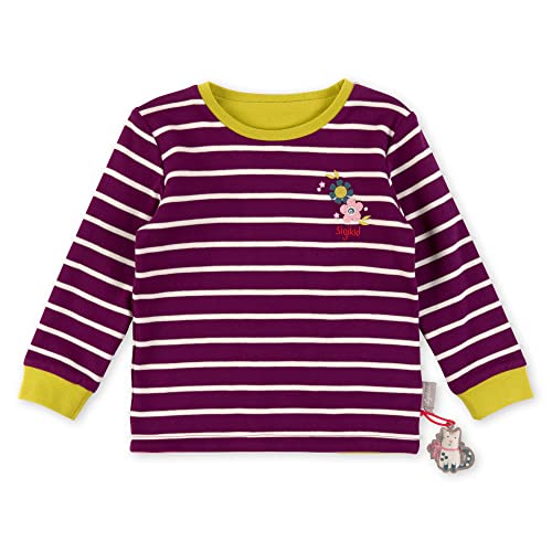 Sigikid Mädchen Mini Langarmshirt aus Bio-Baumwolle T-Shirt, gelb-lila/Wendeshirt, 104 von Sigikid