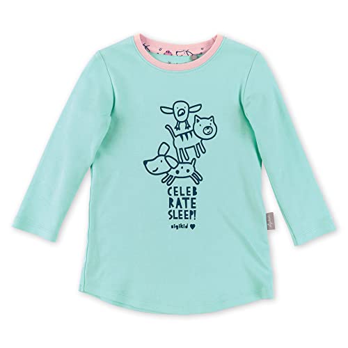 Sigikid Mädchen Mini Pyjama aus Bio-Baumwolle Pyjamaset, türkis/rosa, 122 von Sigikid