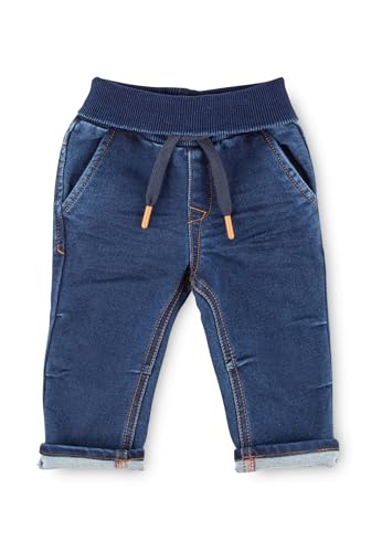 Sigikid Sweat Denim Jeans für Baby Jungen und Mädchen mit breitem Schlupfbund und Bindeband von Sigikid