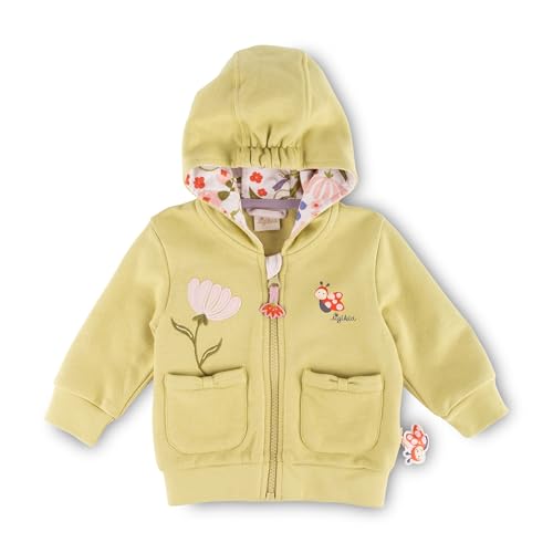 Sigikid Sweatjacke für Baby Mädchen mit Kapuze und Blumen-Stickerei von Sigikid