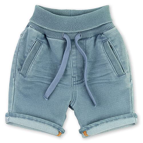 sigikid Baby Jeans Shorts mit Schlupfbund zum Umschlagen und Bindebändchen, softe Sweat Denim-Qualität und bequeme Passform, für Mädchen, Größe 62 - 98 von Sigikid