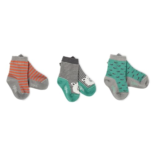 sigikid Baby-Jungen Set 3er Polar Expedition Klassische Socken, blau/grau, 19/21 von Sigikid