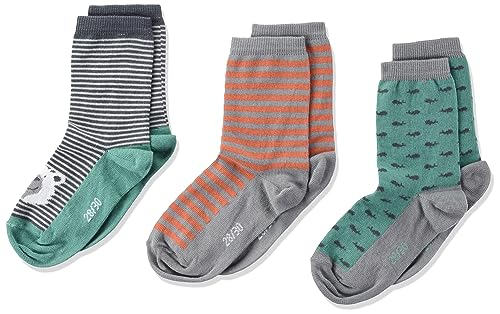 sigikid Jungen Mini Set 3er Polar Expedition Klassische Socken, blau/grau, 28/30 von Sigikid