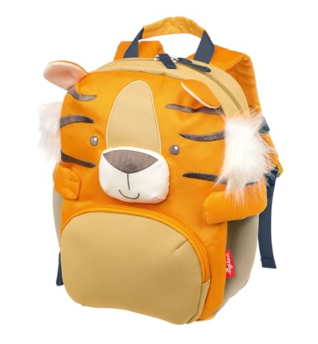 sigikid Kinderrucksack Tiger, Kindergarten-Rucksack: robust, leicht, kindgerecht, für Kita, Krippe, Ausflüge, Freizeit, für Kinder von 2-5 Jahren, 5,2 l von Sigikid