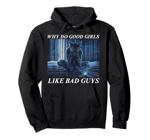 Why Do Good Girls Like Bad Guys Pullover Hoodie von Sigma Wolf Meme