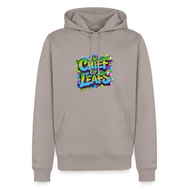 Männer Premium Bio Hoodie - Chief Of Leafs | Lustiger Streetwear Kapuzenpullover Nachhaltige Mode von SignArtStudioDesign