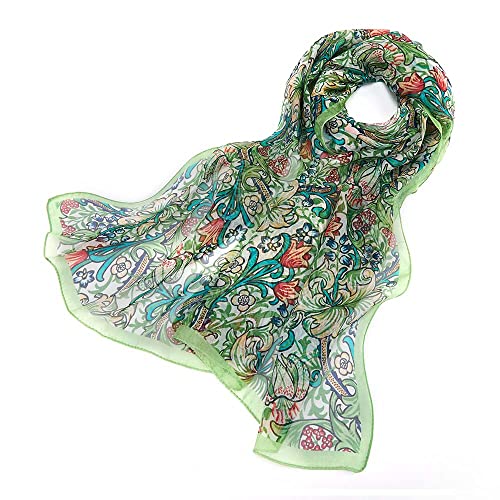 Signare Damen Schal aus 100 % Seide, leicht und weich, mit William Morris Design. von Signare