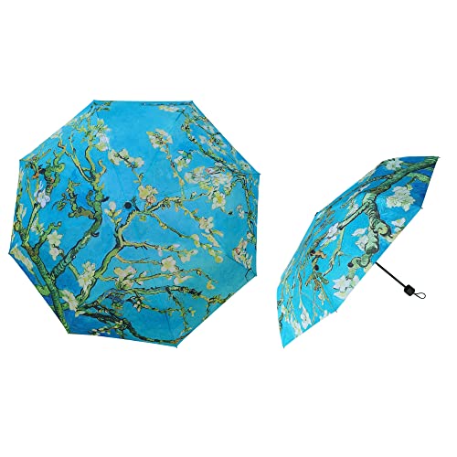 Signare Faltbarer, leichter, winddichter Regenschirm, Van Gogh Mandelblüte von Signare