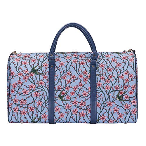 Signare Gobelin Große Reisetasche für Damen, mit Blüten- und Schwalbenmotiv (BHOLD-BLOS) von Signare