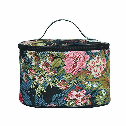 Signare Gobelin Kulturbeutel Make-up Kosmetiktasche für Frauen mit William Morris Design, Pfingstrose von Signare