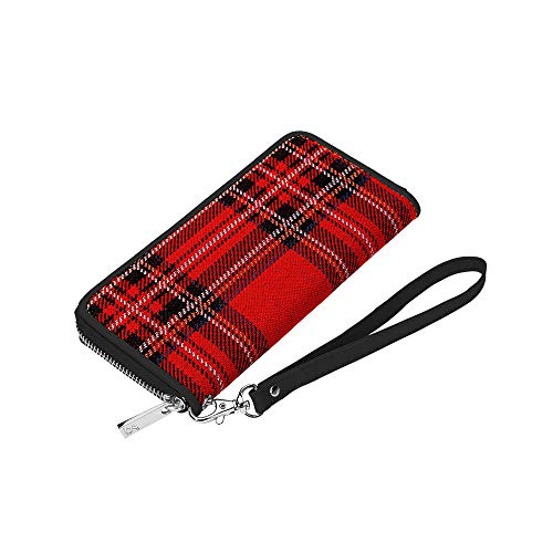 Signare Tapisserie Brieftasche, Kreditkartenhalter RFID Blocking Zipper Geldbeutel, portemonnaie damen (Royal Stewart Tartan) von Signare