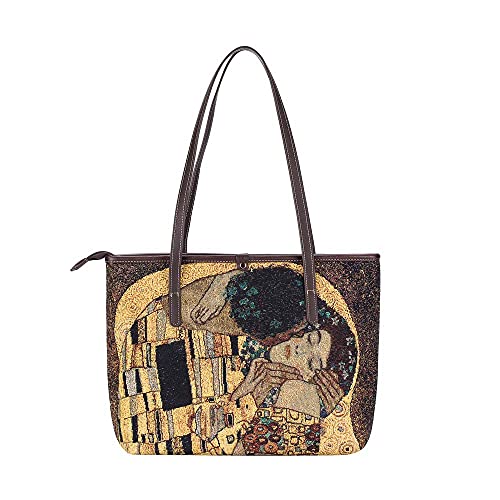 Signare Tapisserie Damen Taschen inspiriert von Gustav Klimt, dem Kuss (Tote Bag) von Signare