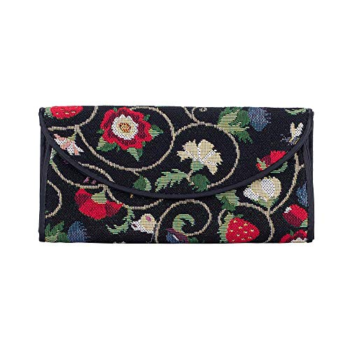 Signare Tapisserie Geldbeutel Damen, Portemonnaie Damen, Geldbörse, Geldtasche, Slim Wallet mit Blumenmustern (Jacobean Dream) von Signare