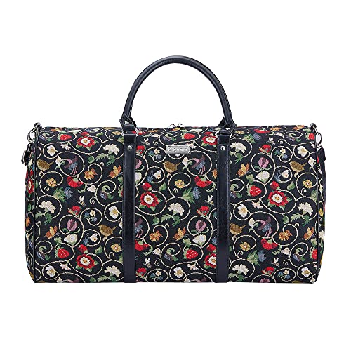 Signare Gobelin Große Seesack Übernachtungstaschen Wochenendtasche für Frauen mit Garten-Design, Jacobean Dream von Signare