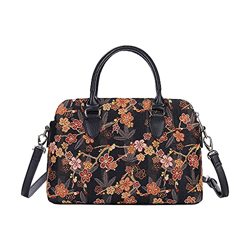 Signare Tapisserie-Handtasche mit 3 Fächern für Damen, Handtaschen & Schultertasche für Damen, Umhängetasche für Frauen mit berühmtem Design, sakura, Einheitsgröße von Signare