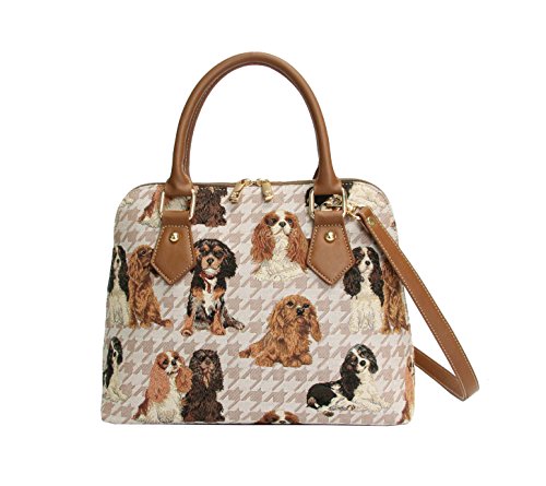 Signare Tapisserie Handtaschen Damen, Umhängetasche Damen, Schultertasche Damen mit Hundedesigns (Kavalier König Charles Spaniel) von Signare