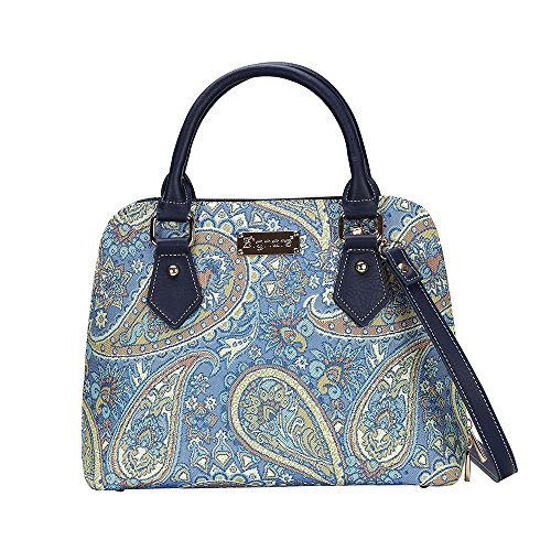 Signare Tapisserie Handtaschen Damen, Umhängetasche Damen Schultertasche Damen und Umhängetaschen Damen mit Farbmuster Designs (Paisley) von Signare