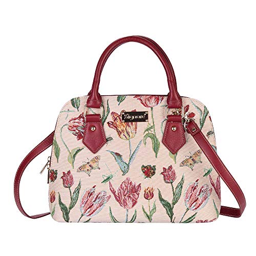 Signare Tapisserie Handtaschen Damen, Umhängetasche damen schultertasche damen und Umhängetaschen damen mit Blumenmustern (Tulpen) von Signare