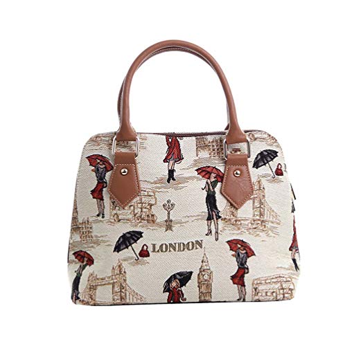 Signare Tapisserie Handtaschen Damen, Umhängetasche Damen Schultertasche Damen und Umhängetaschen Damen mit London Designs (Miss London) von Signare