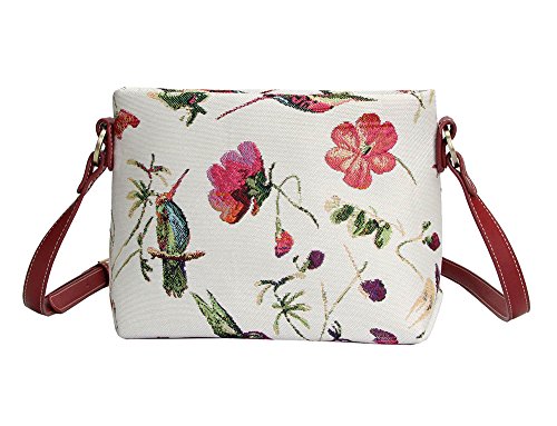 Signare Tapisserie Kleine Handtasche Damen, Umhängetasche Damen, Schultertasche Damen mit Garten Designs (Kolibri) von Signare