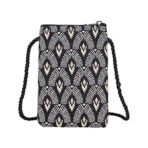 Signare Tapisserie Mini Crossbody Phone Bag Damen b枚rse f眉r Handy Handytasche Handytasche Handyb枚rse Smartphone Tasche in ber眉hmten Designs, - Art Deco 鈥� Luxor - Gr枚脽e: Einheitsgr枚脽e von Signare