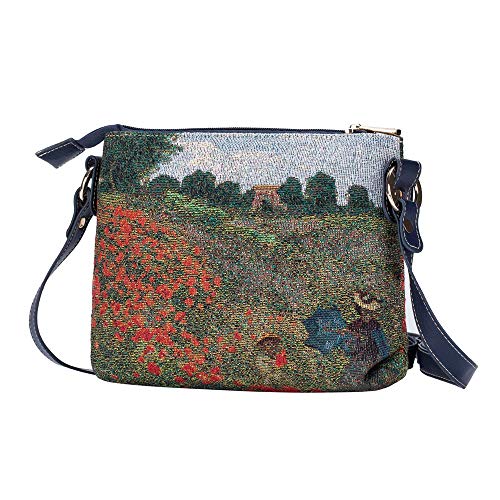 Signare Tapisserie Damen Taschen inspiriert von Claude Monet, Poppy Field (Cross Body Bag) von Signare