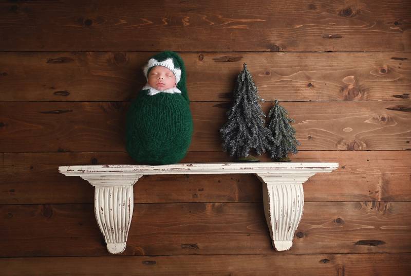 Neugeborenen Elfen Outfit-Neugeborenen Spucksack-Elfenhut-Weihnachten Foto Requisite von SignatureSimone