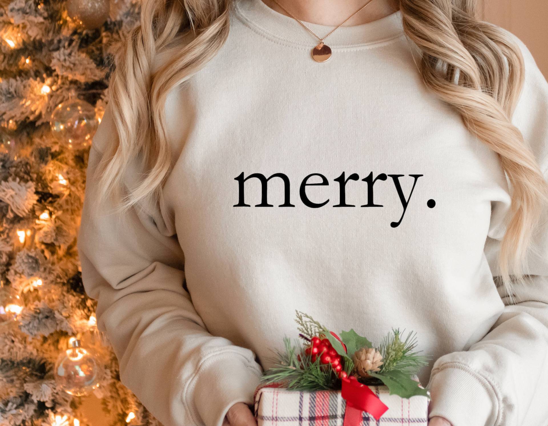 Frohe Weihnachten-Sweatshirt, Weihnachts-Sweatshirt, Weihnachts-Party-Shirt, Süßes Damen-Weihnachts-Rundhalsshirt, Damen-Weihnachts-Top von SignatureTShirtz