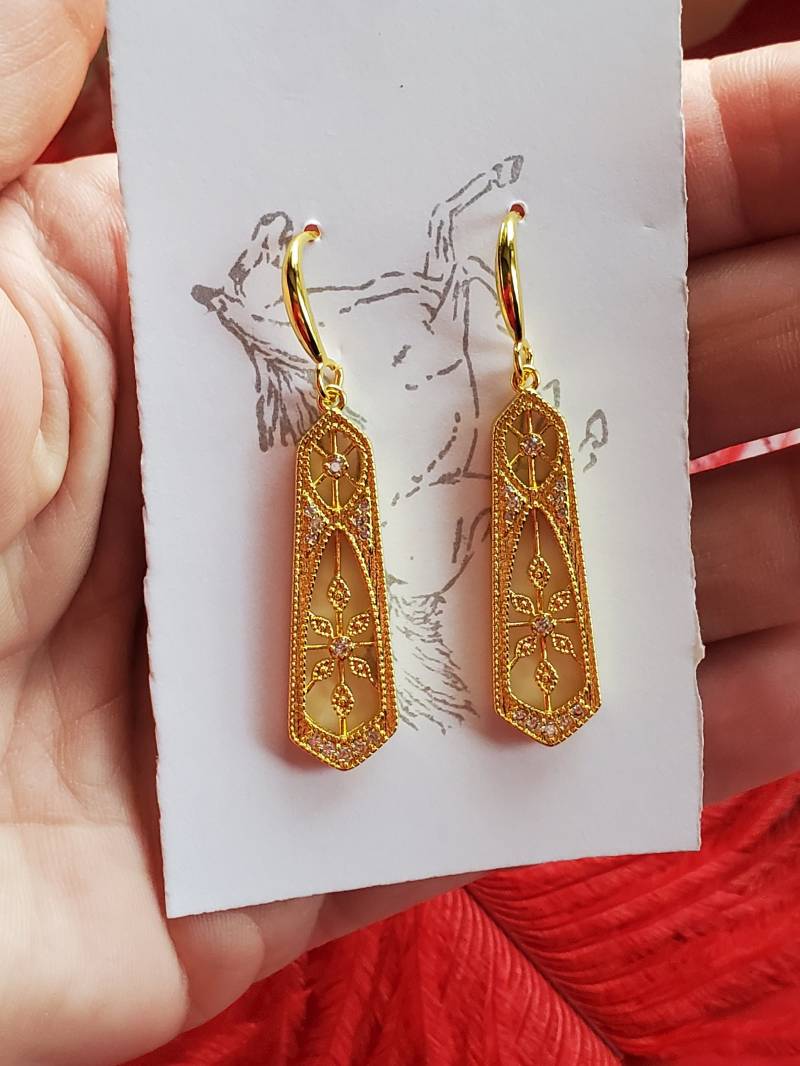 E-0389 - Art Deco Stil Klare Strass Schneeflocke Tropfen Schneeflocke, Starburst, Fenster, Stern von SignoftheGrayHorse