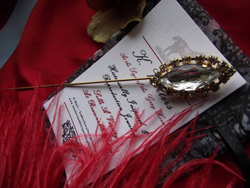 Ha-0108D - Vintage Hutnadel in Gold Mit Klaren Strasssteinen von SignoftheGrayHorse