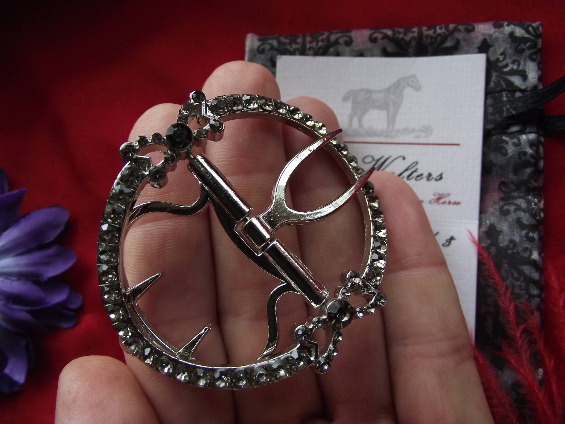 Sb-0016Bd - Die Charlotte Black Diamond Paste 18Th Century Reproduktion Schuhschnalle-Georgian Buckle Georgian Exclusive von SignoftheGrayHorse