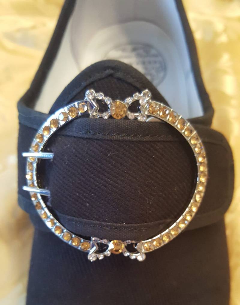 Sb-0016C - Die Charlotte Citrin Paste Reproduktion Schuhschnalle Aus Dem 18.jahrhundert Georgian Buckle Exklusiv von SignoftheGrayHorse