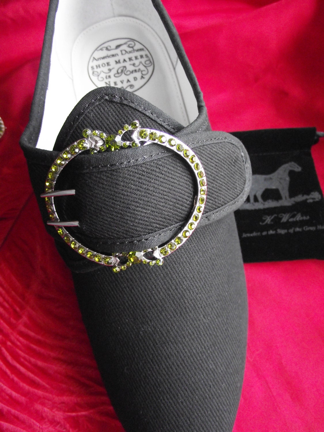 Sb-0016O - The Charlotte Olivine Reproduktion Schuhschnalle Aus Dem 18.jahrhundert Georgian Buckle Exklusiv von SignoftheGrayHorse