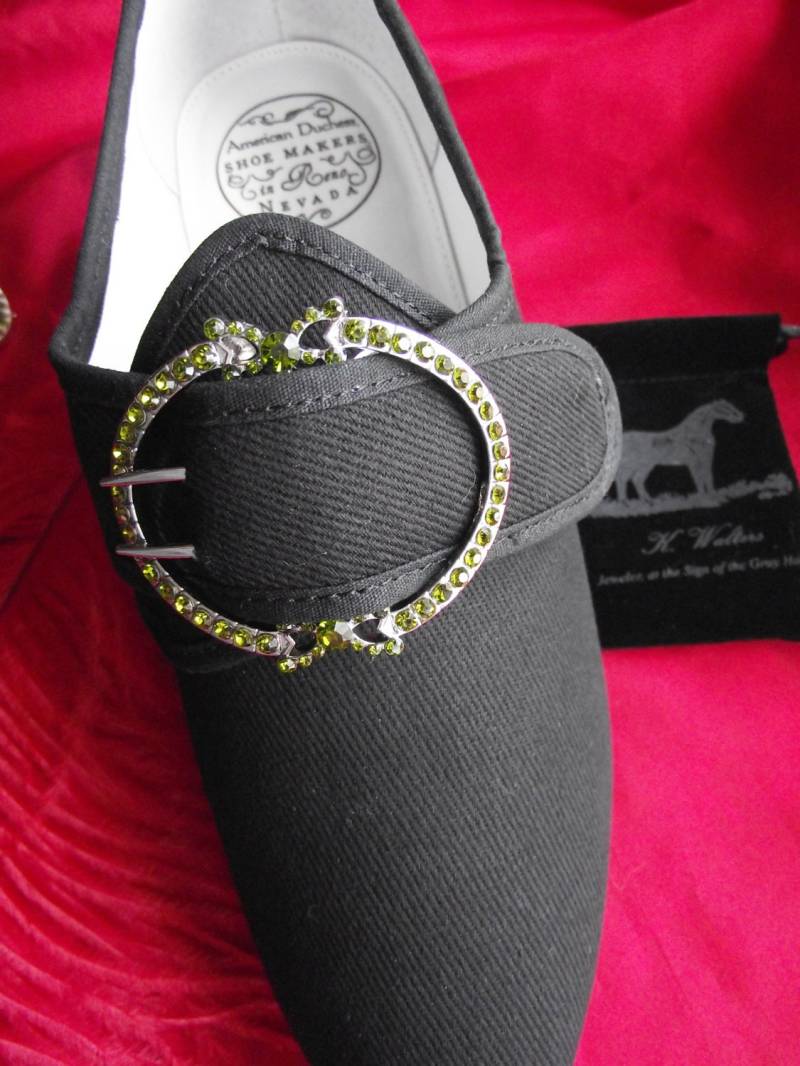 Sb-0016O - The Charlotte Olivine Reproduktion Schuhschnalle Aus Dem 18.jahrhundert Georgian Buckle Exklusiv von SignoftheGrayHorse