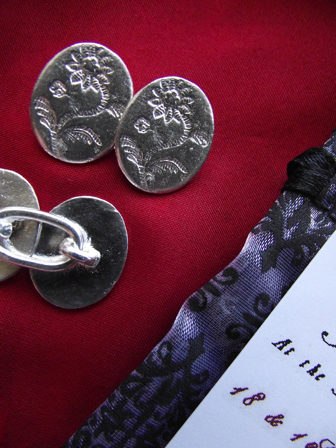 Sl-0022 - "Fleur Rokoko" Ärmelknöpfe Oder Manschettenknöpfe von SignoftheGrayHorse