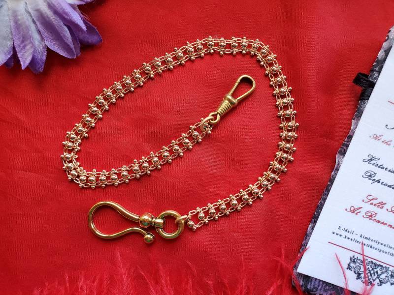 Wc-0001 - Vergoldete Uhrenkette Oder Flipperkette Aus Dem 18. Oder 19 von SignoftheGrayHorse