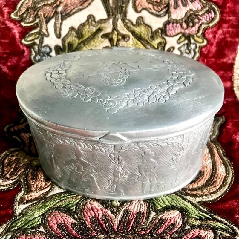 Antike Zinn Dose Schmuck Hochzeits von SignoraMargherita