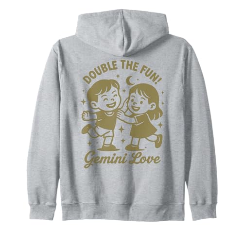 Zwillingszeichen Sternzeichen niedlich für Kinder und Frauen Kapuzenjacke von Signs Of The Zodiac Designs