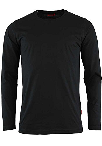 Signum Herren Basic Longsleeve r-Neck Langarmshirt, Schwarz (Black 999), X-Large (Herstellergröße: XL) von Signum