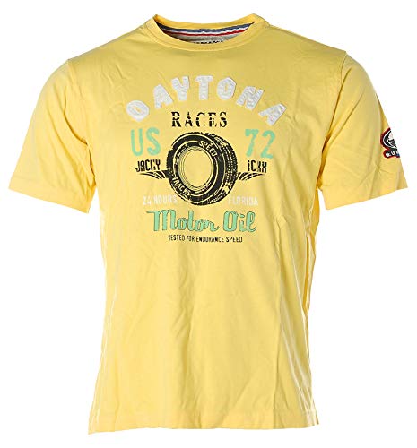 Signum Herren Kurzarm Shirt T-Shirt Rundhals Daytona Races Jacky Ickx Gelb L von Signum