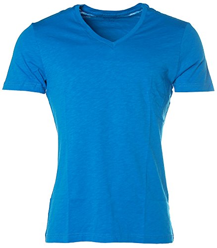 Signum Herren Kurzarm Shirt T-Shirt V-Ausschnitt Blue M von Signum