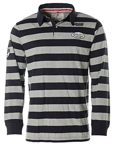 Signum Herren Langarm Shirt Poloshirt Polokragen Streifen Vintage Racing Jacky Ickx. von Signum