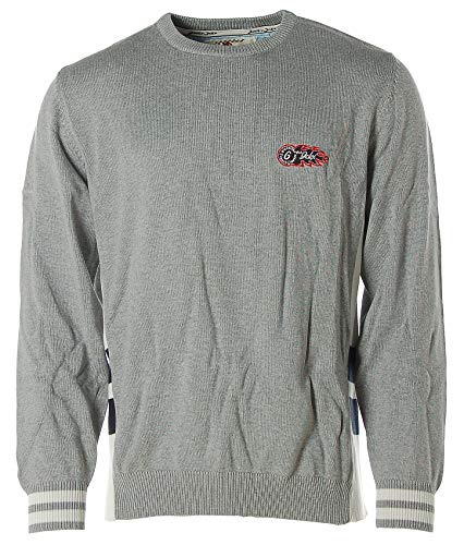 Signum Herren Pullover Strick Rundhals Endurance Racing Jacky Ickx Grey Mel L von Signum