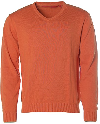 Signum Herren Pullover Strick V-Ausschnitt Harvest Pumpkin 3XL von Signum