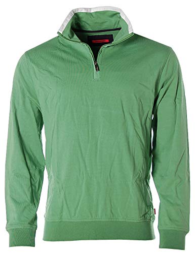 Signum Herren Sweatshirt Sweater Troyer Stehkragen (L, Grün) von Signum